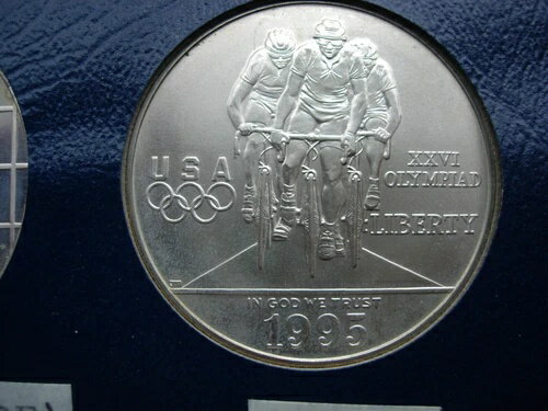 1995-D サイクリング BU UNC 記念銀貨 - L1424(3)