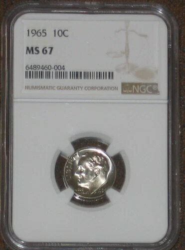 1965年ルーズベルトダイム NGCグレー