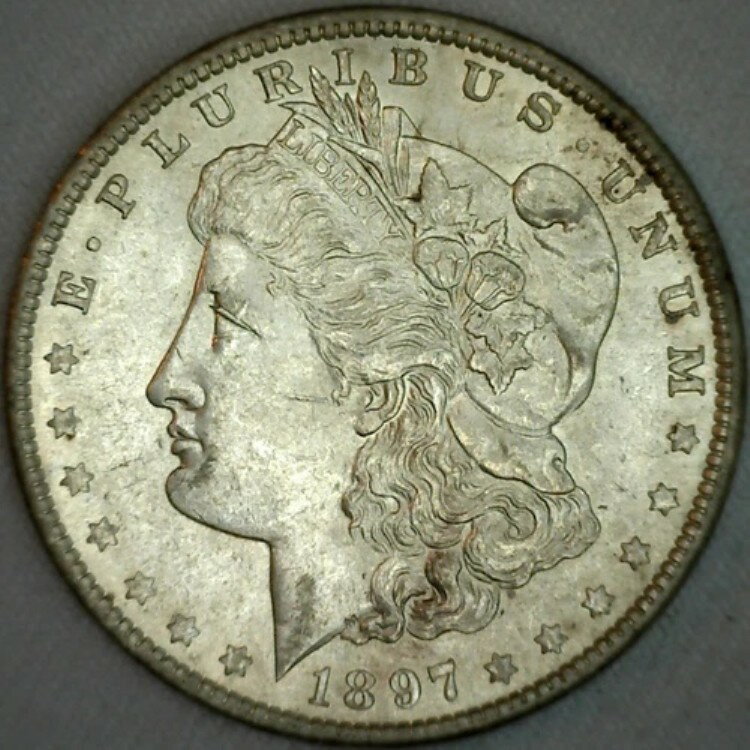 1897年 モルガン BU シルバードル 未流通 フィラデルフィア造幣局 1ドル USタイプコイン