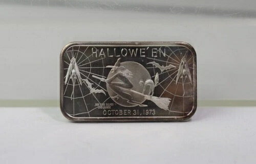マディソンミント .999 ファイン ハロウィーン 1973年10月31日 スターリングシルバーバー