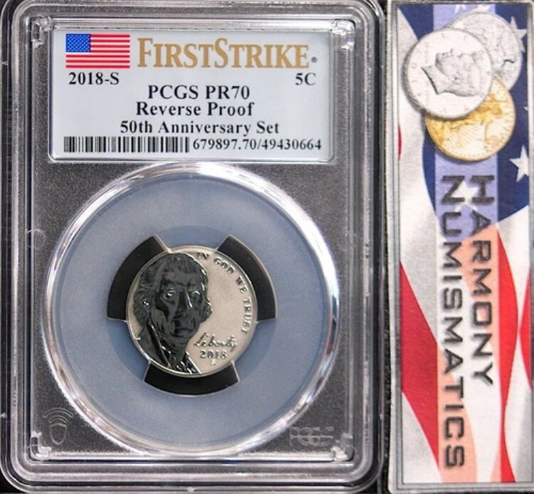 2018 S ジェファーソン ニッケル 5C PCG