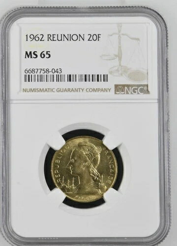 レユニオン 20フラン 1962年 NGC MS 65