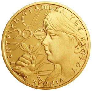 キプロス 2013年 20ユーロ金貨プルーフ、キプロス中央銀行創立50周年記念