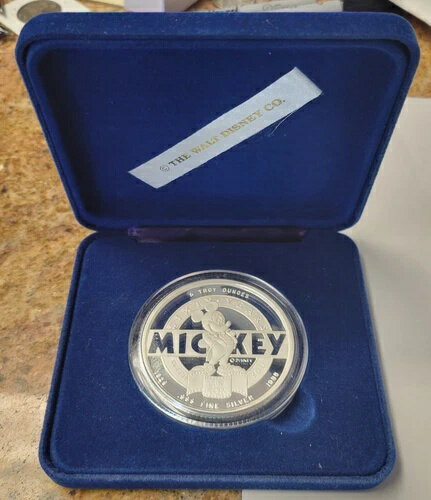 1928-1988年 ミッキー 5オンス 純銀製プルーフ、60年間あなたと共に。箱なし証明書なし。