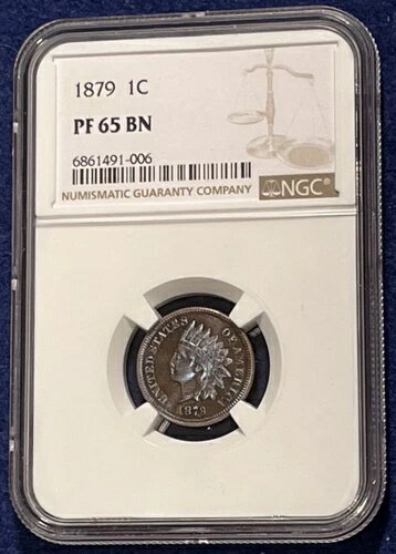 1879年インディアンヘッドセントNGC PF65BNチョコレートブラウンプルーフ！