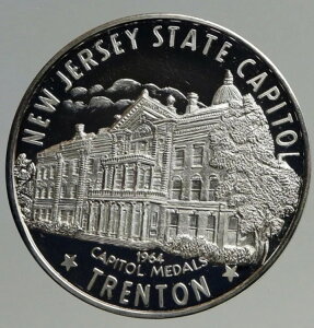1964年 アメリカ合衆国 ニュージャージー州 トレントン州議会議事堂 プルーフ銀メダル i93300