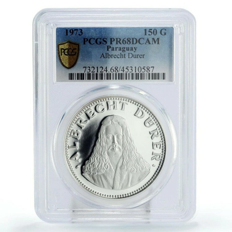 パラグアイ 150 ギャラニー 画家 アルブレヒト デューラー アート PR68 PCGS 銀貨 1973 3