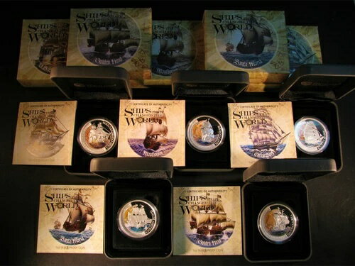 ツバル 2011 - 2012 世界を変えた船 シルバープルーフコインセット パースミント