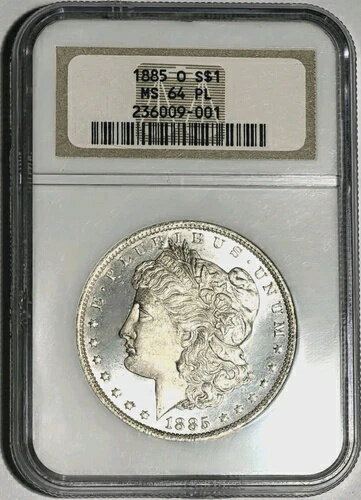 1885-O モーガン・ダラー NGCグレード MS64 PL/ブリリアントフロスティブライトホワイト/トップAAA++(3)
