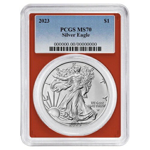 2023年 1ドル 1オンス アメリカンシルバーイーグル PCGS MS70 ブルーラベル レッドフレーム