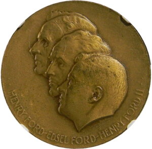 1953年フォード・モーター社50周年記念ジュゲート・メダル NGC MS 64 (17-4)