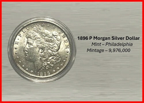 1896-P モルガン銀貨 **フィラデルフィア** - 未流通 - 素晴らしい光沢