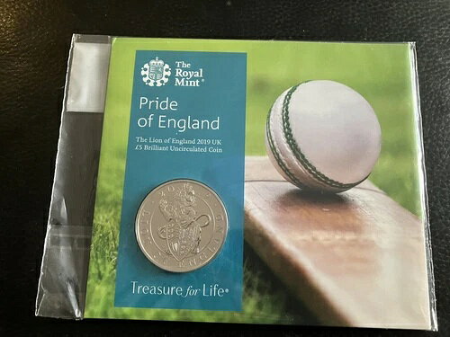 2019 プライド・オブ・イングランド クリケット BU 5 5ポンド ロイヤルミントパック(3)