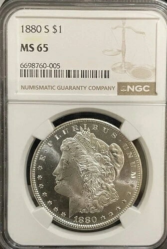 MS65 1880-S 銀製モルガン・ダラー NGC 