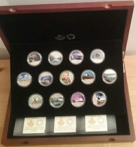 1867-2017 カナダ建国150周年記念 13枚セット 地理別コイン：PureSilver 13Coins