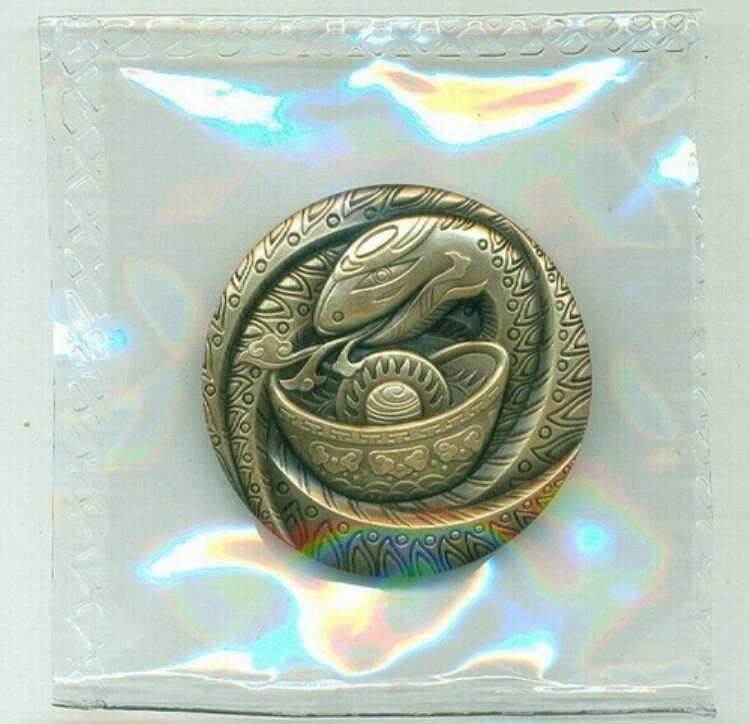 中国 2013 45mm 真鍮メダル - 瀋陽造幣局の蛇と牡丹