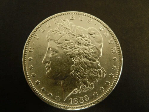 1889年 P AU/UNC モーガン シルバードル 1ドルコイン 米国製 美しい光沢 迅速発送