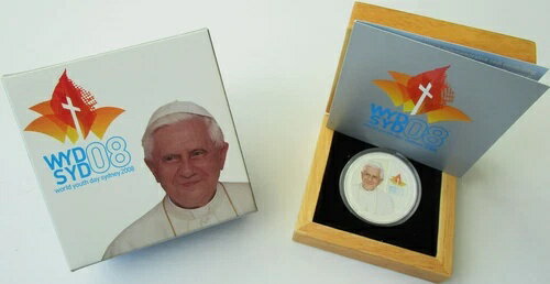 オーストラリア 1ドル 2008年 シドニー世界青年の日 1オンス 銀貨