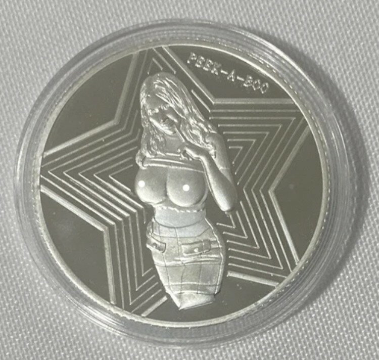 Peek A Boo ベイブ イン スカート 1オンス .999 シルバー アート ラウンド