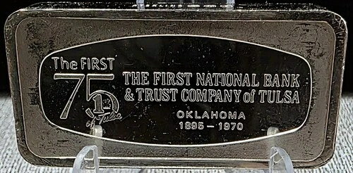 タルサのファースト・ナショナル・バンク＆トラスト・カンパニー .925 スターリングシルバー アートバー...