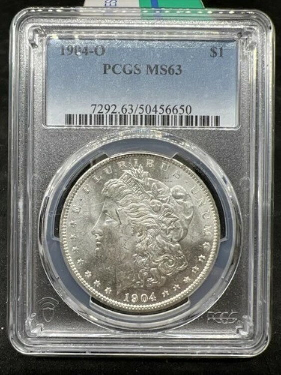 1904年 O $1 モルガン銀貨 PCGS MS63 チョイス BU UNC