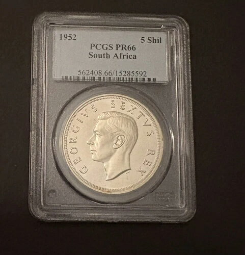 1952年 南アフリカ 5シリング ケープタウン建国記念硬貨 PCGS プルーフ 66