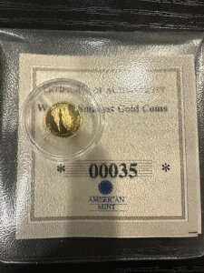 アメリカンミント - 25ドル - .999ゴールド 世界最小コイン 2001 ロアール・アムンセン 35