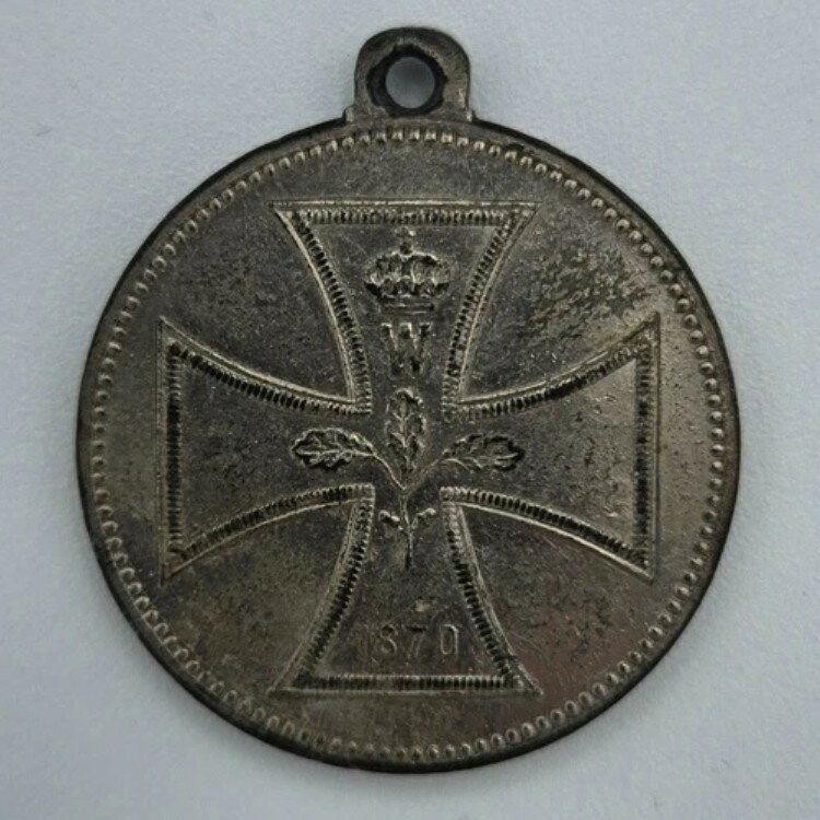 オリジナル鉄十字勲章 ドイツ プロイセン 1870年 ゲルマニア アンティーク ヴィンテージ ペンダント