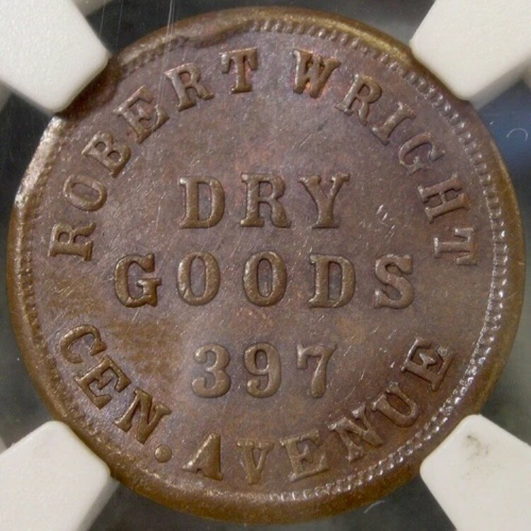 1863 CWT シンシナティ OH F-165GS-7a R. ライト 乾物 最高級品 R.7 NGC MS 63