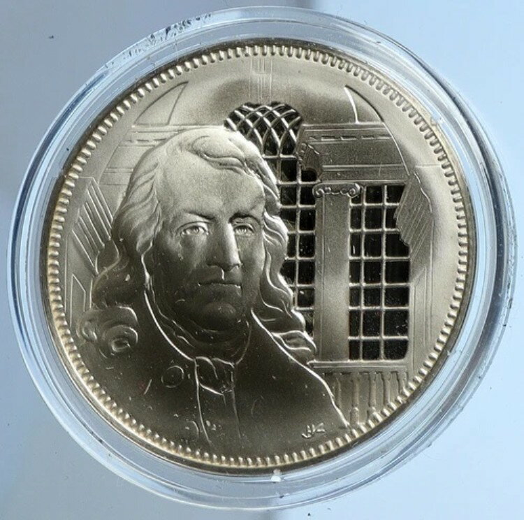 1972年 米国 FM サミュエル・チェイス 200周年記念評議会 オールドプルーフ シルバーメダル i112955