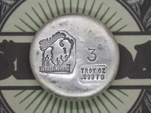 楽天WORLD RESOURCE【KING店】バイソン地金 3 オンス .999 純銀 パックスタイル 地金ラウンド ECC&C, Inc.
