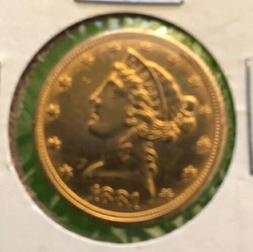 1881年 5ドル リバティヘッド ゴールド ハーフイーグル(3)