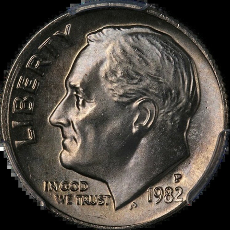 1982-P ルーズベルト ダイム PCGS MS67 FB