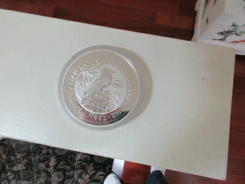 1992年、1キロ、銀、オーストラリアワライカワセミ、.999プルーフ銀貨