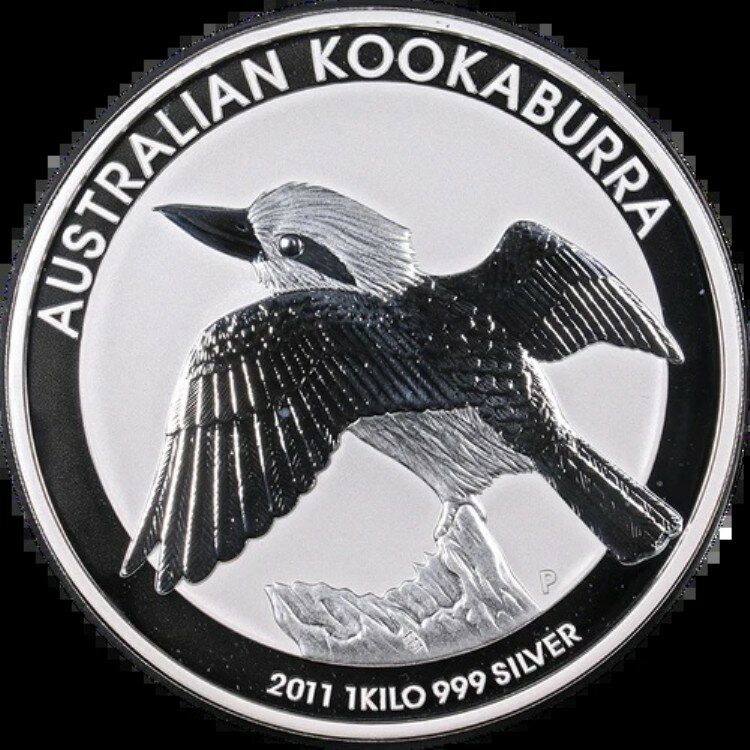 2011 オーストラリア シルバーワライカワセミ - 1 キロ 0.999 ファイン シルバー - OGP カプセル