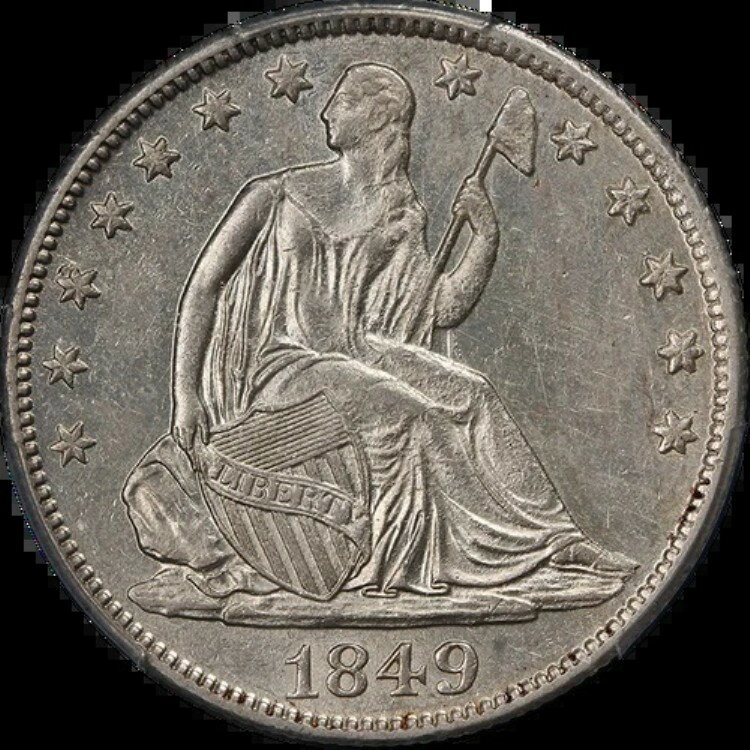 1849-O 座像ハーフドル PCGS MS61 素晴ら