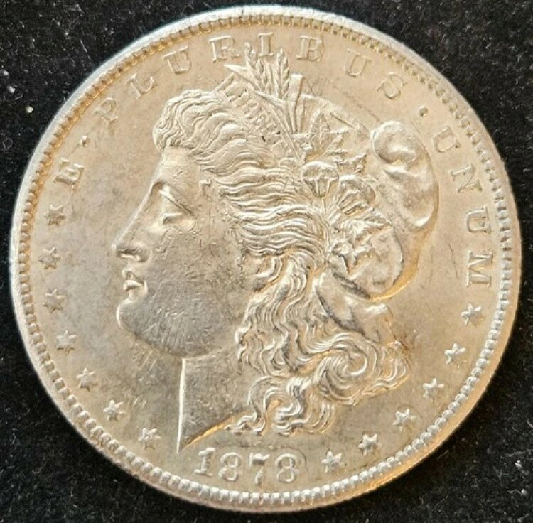 1878-S 未流通モルガン銀貨 かろうじてプルーフ