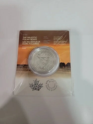 2024年カナダ 1オンス マジェスティック ポーラーベアーズ シルバーコイン ファーストストライク