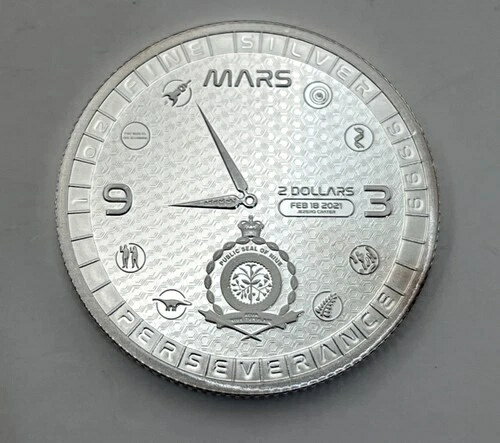 2021年 ヌイ 2ドル シルバー .9999 1オンス マーズ パーセベランス