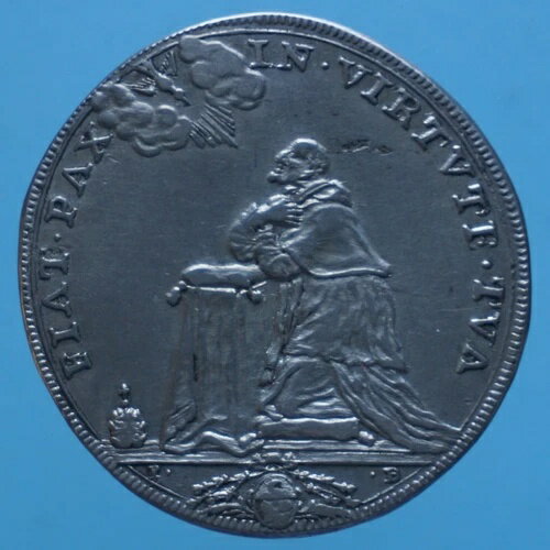 インノケンティウス12世 1/2プレート ローマ シルバー シルバーコイン qSPL 通貨コレクション