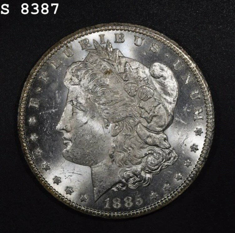 1885-CC モルガン銀貨「VCH BU」*1点目以降は送料無料*