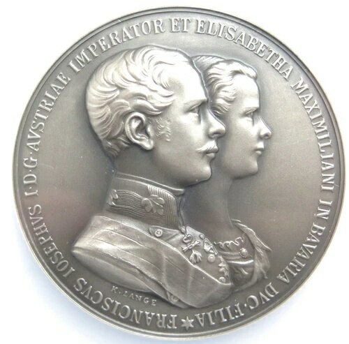 [R3667] 銀メダル 2024 チェコ メダル 結婚式 フランツ・ヨーゼフ 1854