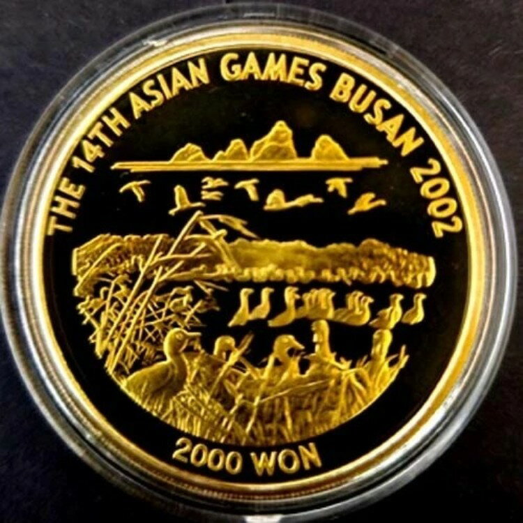 2002年 第14回アジア競技大会 釜山 五六島 プルーフコイン UNC
