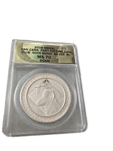2005 ANACS MS 70 D-Cam Ft Collins コインクラブ 1オンス .999 シルバー ダニエル カー