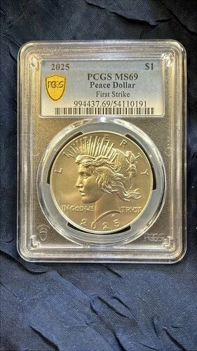 2025年 PCGS MS 69 ピーズ ファーストス