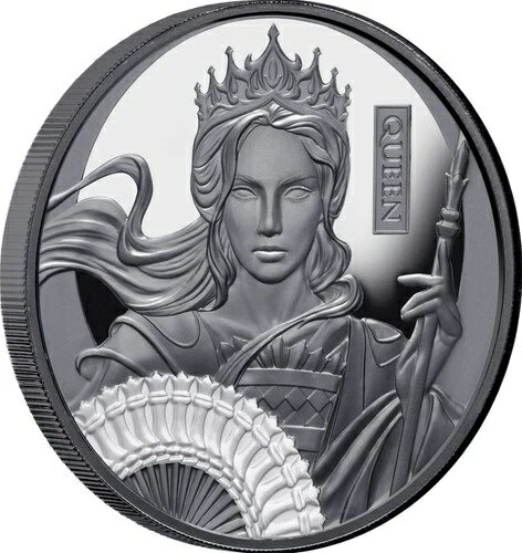 2025年 ニウエ チェスクイーン ブラックプルーフ 1オンス シルバーコイン