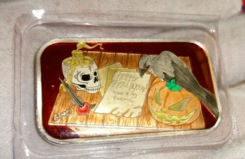 ハロウィーンラストライト ブラッドレッド エナメル 0.999 シルバー アートバー パンプキン