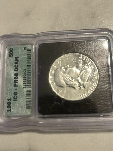 1961年式 ICG PR68 DCAM フランクリンハーフ 格安！入札価格をチェック！出品リストもご覧ください??