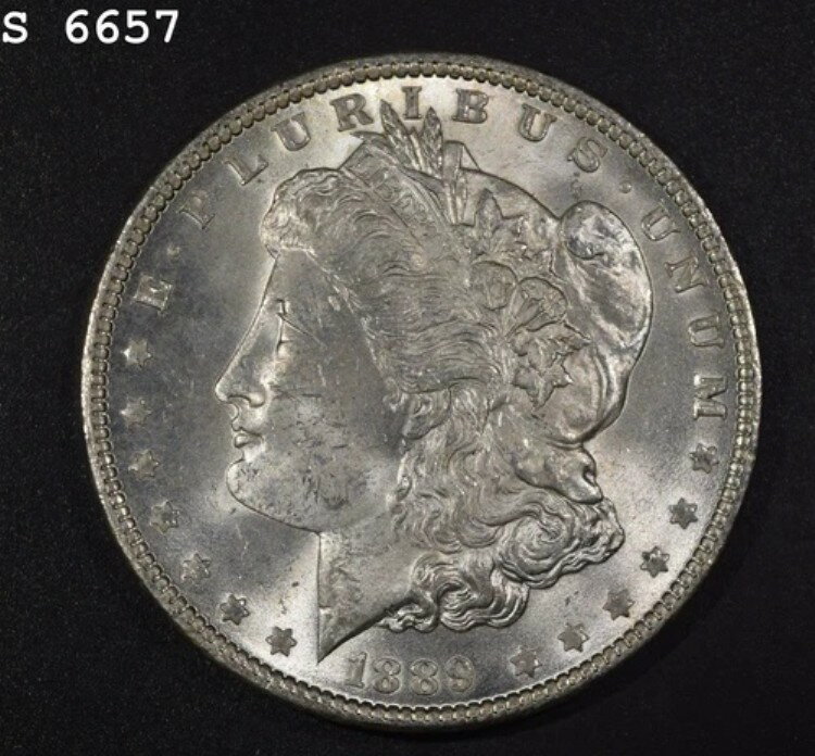 1889年 モルガン銀貨「GEM BU」*1点目以降は送料無料*