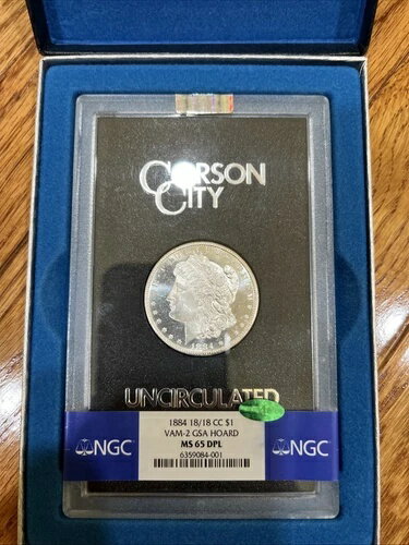 1884-CC モルガン・ダラー GSA ホード S$1 NGC MS65DMPL CAC VAM 2 トップポップ